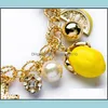 Bracelets De Charme Bijoux De Mode Bracelet Étoile De Mer Citron Perles De Fruits Charmes Chaîne Drop Delivery 2021 Bracelets Dhseller2010 Dhab1