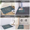 Carpet Culture Bath Bath Mats цветок жизни в лотосе мандала синий мрамор и золотой коврик для коврика коврика дома 220919