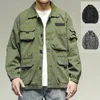 Men S Jackets Japanse streetwear leger groen plus size werkjack mannen kleding 5xl harajuku jas Koreaanse mode casual werkkleding 220916