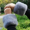 Knäskydd ärmkvinna Autumn och Winter Fur Office Sleeves Warm Short Wrist Hand Ring Imitation Plush Cuffs W113