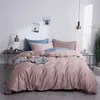 Bedding sets Pure Egyptian Cotton Solid color Reversible Duvet Cover Twin Queen King Size 356Pcs with Bed sheet Pillowcase 220919