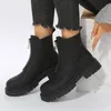 2024 nouvelles bottes pour femmes bottes d'hiver plus velours femme chaussure mode femme respirant peau de vache fermeture éclair avant botte noire légère