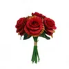 décoration de Noël et décoration de mariage des fleurs salon artificiel fleur pendante pendante à sept têtes Miss Rose