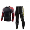 Men's Tracksuits Amazing 2022 Fitness Muscle Brothers Compression Shirt MMA Tight T-shirt Camouflage Suit