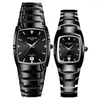 腕時計のための腕時計1ペアのクォーツゴールドファッションカジュアルカップル時計