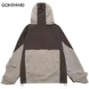 남자 재킷 남자화물 재킷 2022 스트리트웨어 패션 멀티 포켓 캠핑 캠핑 지퍼 후드 윈드 브레이커 방수 코트 가을 야외 T220914