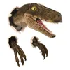 Decorative Objects Figurines WallMounted Dinosaur Resin Sculptures WallBroken Head with Claw Props 3D Statue Home Art Decorations 220919