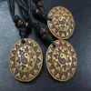 YQTDMY 15 PCS Vintage Bewest Round Style Biker Amulet Men's Boy's Colar290p