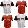 GlaMitNess Mens Carolina Mudcats Orange White Custom Double Stitched Shirts Maglie da baseball di alta qualità