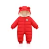 Rompers LZH Autumn Winter Clothes Born Baby Boys Tjock Cotton Jumpsuit For Girls Hooded Romper Infant Christmas Costumes 3-12m 220919