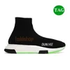 2022 Speed ​​de designer Sapatos casuais paris mens de triplo preto branco vermelho verde high sneaker plataforma de luxo masculino tênis plana tênis treinadores de moda eur 36-45