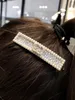 Ornamenti rossi netti temperamento acido acetico giapponese e coreano semplici ornamenti per capelli clip orizzontale una parola rettangolare versatile clip a molla femminile