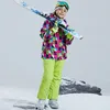 Piumino -30 inverno Bambini giacca da sci di marca ragazzo ragazza bambini sci tuta da neve impermeabile giacca sportiva all'aria aperta vestiti adolescente 12 14 parka 220919