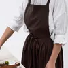Aprons Cotton Pure kitchen flower shop coffee baking overalls Bib aprons for woman apron 220919