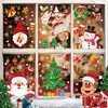 Decorazioni natalizie L Window Clings Decalcomanie Riutilizzabili Bifacciale Stampato Autoadesivo Babbo Natale Alce Pupazzo di Neve Calzini D Sports2010 Amtm0