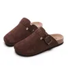 Tofflor kvinnor kausal faux mocka kilar h￤l cork mules plattform clog non slip sole sp￤nne utomhus hemskor damer trendiga 2022