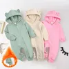 Strampler Baby Mädchen Kleidung geboren Junge Strampler Overall Kleinkind Kleidung Pyjamas Ropa Bebe Herbst Winter Warme Fleece Overall 220919