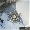 Pins Brooches Womens Winter Snowflake Clear Brooch Pin Wholesale C3 Drop Delivery 2021 Jewelry Dhseller2010 Dhxtr