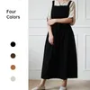 Aprons Japanese Apron Pinafore Dress Fashion Korean Work Gown Apricot with Long Waist Tie for Women Kitchen Cooking Baking Robe TJ3648 220919