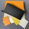 Venta al por mayor Diseñador de lujo billetera colores moda cremallera única hombres mujeres billetera de cuero dama señoras largo con caja naranja louise Purse vutton Crossbody viuton bag