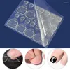 Żel do paznokci 5 arkusze 120pcs dwustronne fałszywe sztuka sztuka klej klej klej naklejka na narzędzie do manicure akrylowe