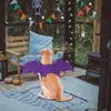 Köpek Giyim Pet Kedi Yarasa Kanatları Cadılar Bayramı Köpek Yavru Yaka Kurşun Cosplay Kostüm Sevimli Giydirme Aksesuarları Parti Dekorasyonu
