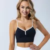 Roupa de ioga Sports Bra Moda Bloqueio de colorido Pullover à prova de choque 8515 Roupa íntima de fitness