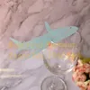 Biglietti d'auguri 60pcs Laser Cut Air Plane Shape Table Name Place Wine Cup Paper Wedding Party Decoration Favor Vari colori 220919