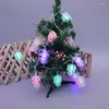 Cordes À Piles 1.2M 10 Leds 2.5M Pomme De Pin LED Guirlande Lumineuse Pour L'extérieur Intérieur Noël Vacances Décoration De Fête De Mariage