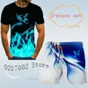 Men's Tracksuits fashion Eagle print 3D T-shirt designer men's suit shirt fancy Hawaiian Beach Short Sleeve Shirt Top 220919