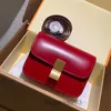 A nowa najlepsza marka marki Luksusowa mała kwadratowa torba Oryginalna skórzane ramię Messenger Postman Crossbody Saddle Tofu Bag retro klasyczny bagietka mody