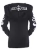 Sudaderas con capucha para mujer Sudaderas con capucha para mujer Gótico Punk Moon Carta Imprimir Sudaderas Otoño Invierno Manga larga Chaqueta negra Cremallera Abrigo Casual Hoody 5XL 220919