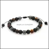 Brins perlés 8 mm bracelet de perle à la main pour hommes créateurs de mode Natural Stone Chakra Yoga Energy Elastic Bijoux Gift Dro Dhxel