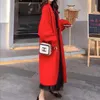 Kvinnor S stickor Tees Winter Clothe Faux Mink Cashmere Cardigan Loose Pull Femme Bat Hylsa Lång kappa tjocklek Varm stickad tröja Outwear 220919