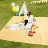 Filtar ins picknickmatta rutig camping vandring bärbar vattentät strand filt utomhus dammtät koreansk stil vikning 220919