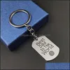 Belangrijkste ringen Fashion Lettering Key Rings for Men B Est Dad In The World Sier Keychain Jewelry Fathers Day Gift C3 Drop Delivery 2021 DHSE DHHDC