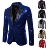 Abiti da uomo uomo blazer paillettes stage performer ospite formale ospite sposa smokroom star cappotto maschio costume da spicco.