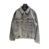 Herrjackor ￤lskar logotyp denim m￤n och kvinnors samma stil v￥rh￶stpar all-match jacka