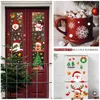 Decorazioni natalizie L Window Clings Decalcomanie Riutilizzabili Bifacciale Stampato Autoadesivo Babbo Natale Alce Pupazzo di Neve Calzini D Sports2010 Amtm0