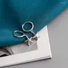 أقراط Hoop LKO 925 Sterling Silver Ear Buckle Fashion Beach Beach Starfish for Women Minimalist Jewelry Associory