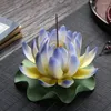 Fragrance Lamps Creative Censer Holder Multi Colors Ceramic 3D Anti-fade Beautiful Flower Incense Burner