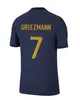 World Cup French Soccer Jersey 2023 Benzema Mbappe Griezmann Kante Maillot De Foot Equipe Maillots Men Football Shirt