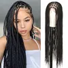 Lace Wigs 30inch Front Box Braided for Black Women Long Synthetic Lightweight Twist Braid Daily Use 220919