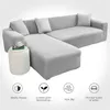 Stuhlhussen Einfarbig Sofa Große Elastizität Stretch Couch Loveseat Ecktuch Möbel 1234 Sitzer 220919