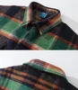 Hop Shirts Plaid Impreso Vintage Streetwear Moda para hombre Botón Up Blusa de algodón Manga larga Tops9636996 2XCA