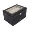 Scatole per orologi 50% S 6/10/12/20 slot Scatola portaoggetti da polso in ecopelle Organizer per vetrina