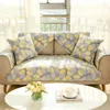 Chair Covers 1PC Cotton Sofa Cover Towel Dandelion Printed Slipcover Couch Non-slip Quilted Corner Sectional Mats For Living Room