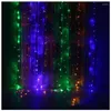 Strings 150 LED LICHT STRING Gordijnlichten Party Bruiloft Buiten Buiten Kersttuin Multicolor Fairy Luces 40DC12