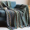 Sof￡ de malha bohemiano de manto com borlas com borlas coloridas coloridas Air Condition Nordic Home decorativo 220919