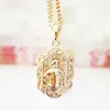 Pendant Necklaces Orthodox Fashion Religion Jewelry Trendy 585 Rose Gold Color Women Necklace